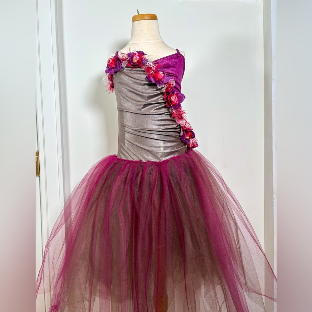 Pink & silver ballet tutu dance costume 💖Child size large🌸🩶with surprise gift 💝